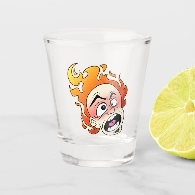 Scovillelicous Fire Head Shot glass (Front)