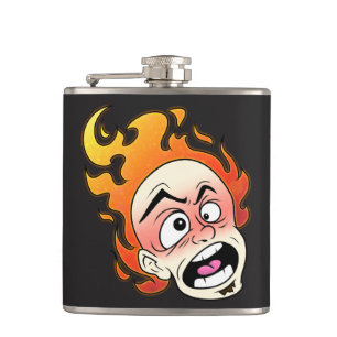 Scovillelicous Fire Head Vinyl Wrapped Flask