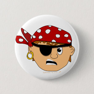 Scowling Boy Cute Pirate Stuff Customisable 6 Cm Round Badge