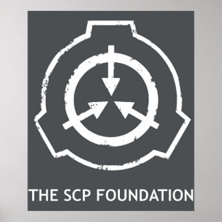 SCP Foundation logo white Secure Contain Protect Poster