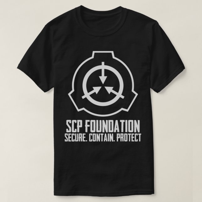 SCP Foundation Mission I Foundation logo organizat T-Shirt (Design Front)