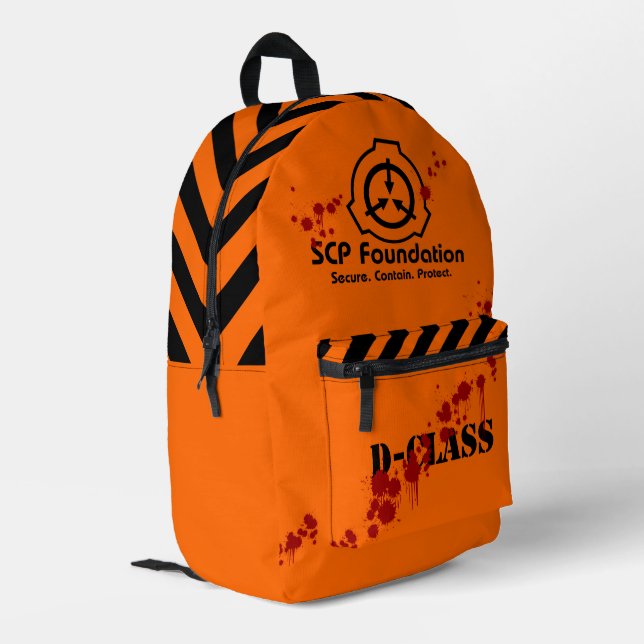 SCP Secure. Contain. Protect D - class Backpack (Back Corner Left)