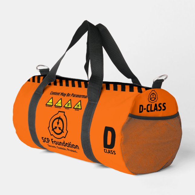 SCP Secure. Contain. Protect D - class  Duffle Bag (Right Corner)