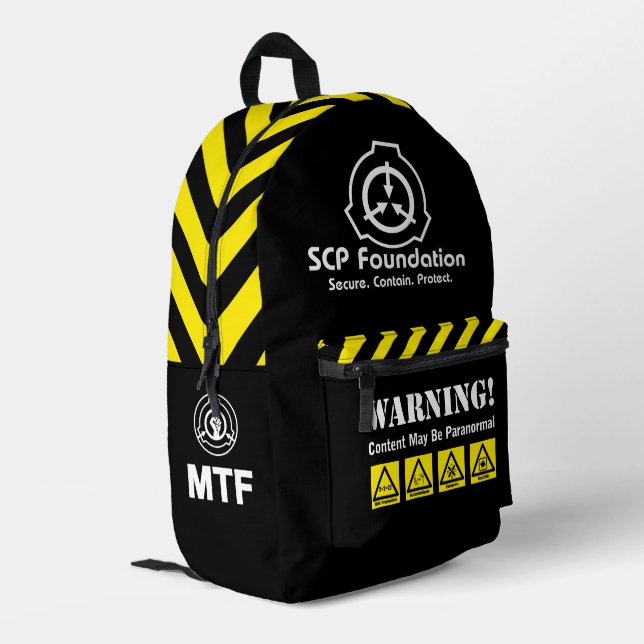 SCP Secure. Contain. Protect. Paranormal Backpack (Back Corner Left)