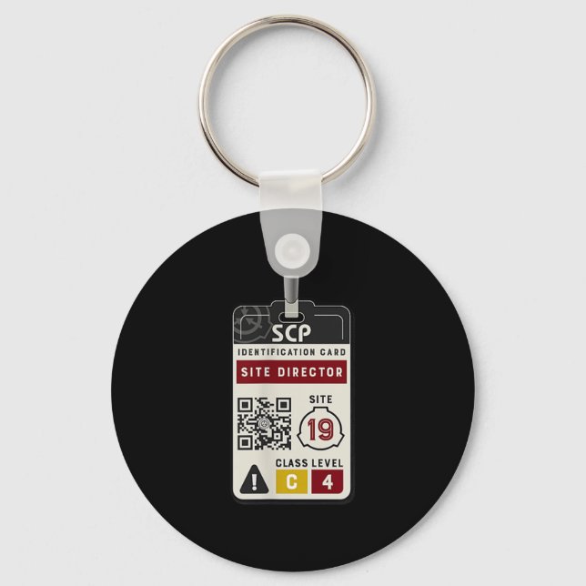 Scp Site Director Id Badge Costume  Key Ring (Front)
