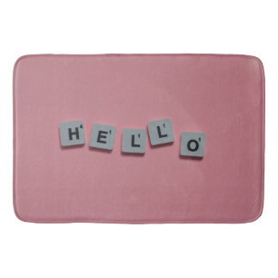 Scrabble Letter Bath Mat – Fun & Cosy Pink Design