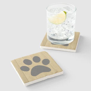 Scrabble Letter "Paw Print" Stone Coaster