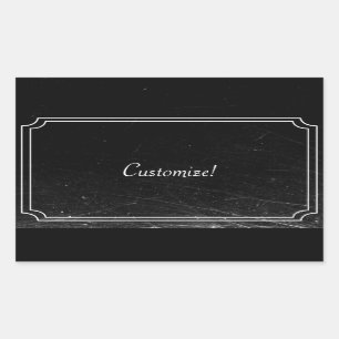 Scrached Silent Film Title Rectangular Sticker