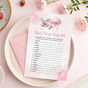 Scramble the Baby Names Stork Baby Shower Game