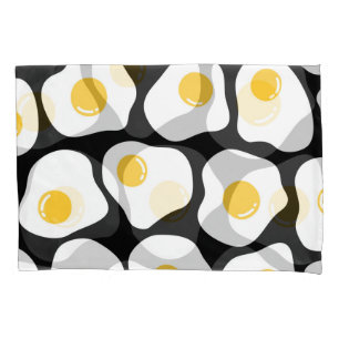 Scrambled Eggs: Quirky Vintage. Pillowcase