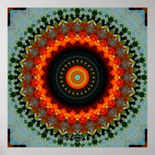 Scrambled Mandala Poster