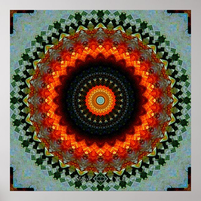 Scrambled Mandala Poster (Front)