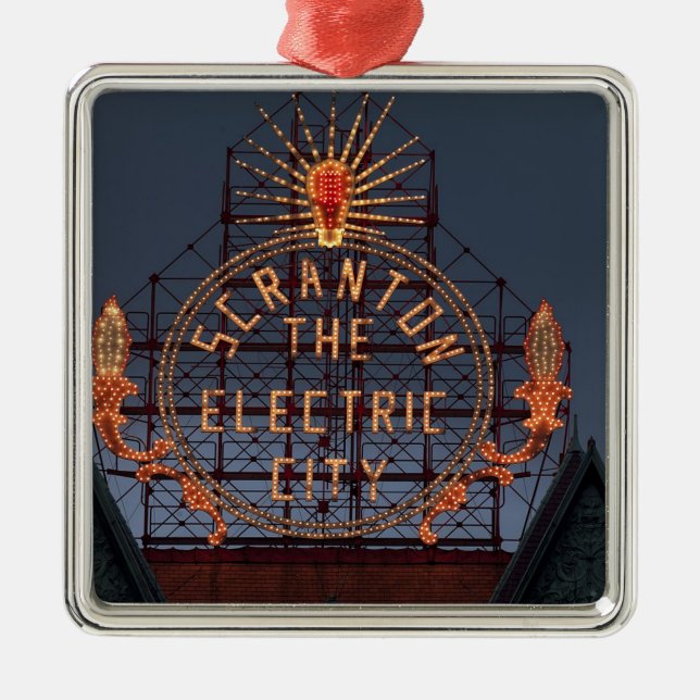 Scranton Electric City Metal Tree Decoration (Front)