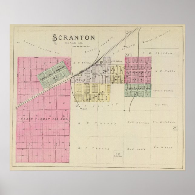 Scranton, Osage County, Kansas Poster (Front)