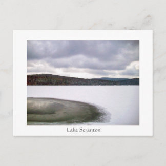 Scranton, PA Lake Scranton Post Card-Frozen Postcard