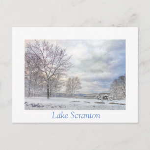 Scranton PA-Lake Scranton Post Card-Winter Blues Postcard
