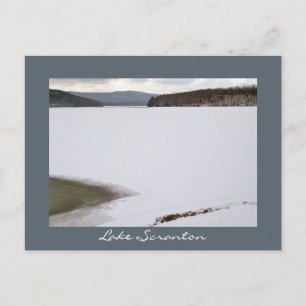 Scranton PA Lake Scranton Post Card Winter Scene