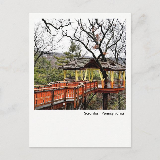 Scranton PA Postcard-Nay Aug Park Tree House Postcard (Front)