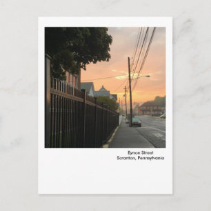 Scranton PA Postcard-Sunrise Sky-West Side Postcard
