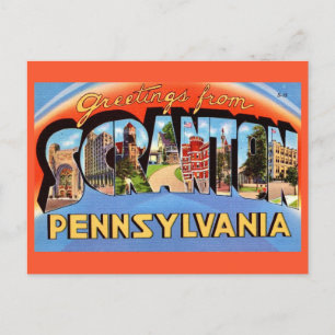 Scranton PA Vintage Greeting Postcard