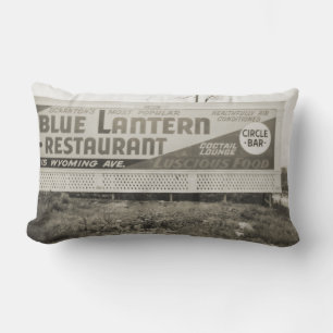 SCRANTON PENNSYLVANIA BLUE LANTERN RESTAURANT LUMBAR CUSHION