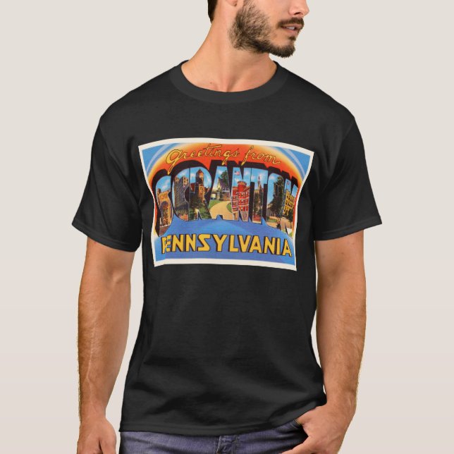 Scranton Pennsylvania PA Vintage Travel Souvenir T-Shirt (Front)