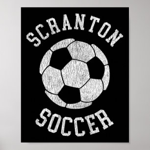 Scranton Soccer Retro Distressed 90's Vintage Poster