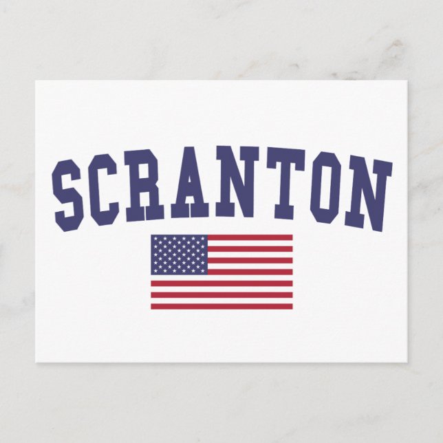 Scranton US Flag Postcard (Front)