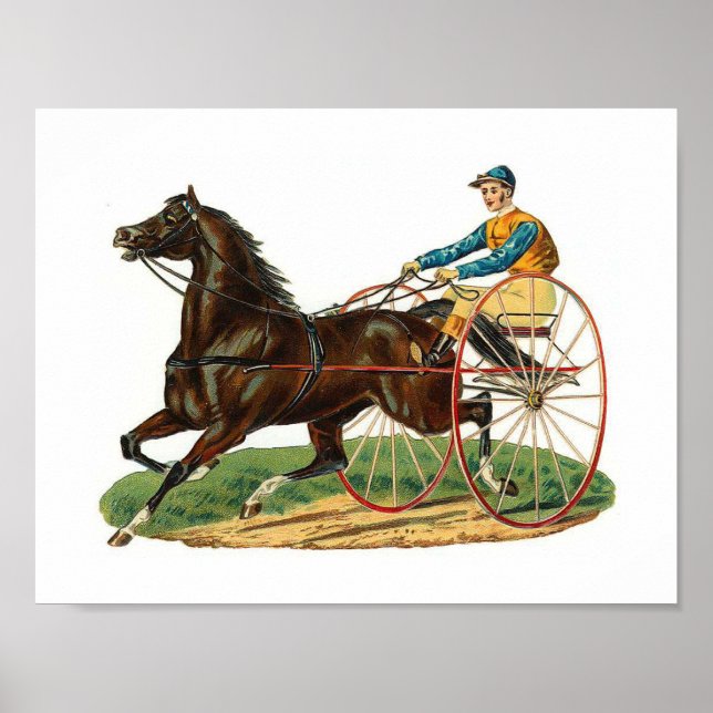Scrap 4 Vintage American Horse Racing Poster (Front)