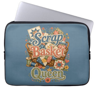 Scrap Basket Queen Quilter Cottagecore Laptop Sleeve