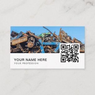 Scrap Metal Collector QR Code Business Card