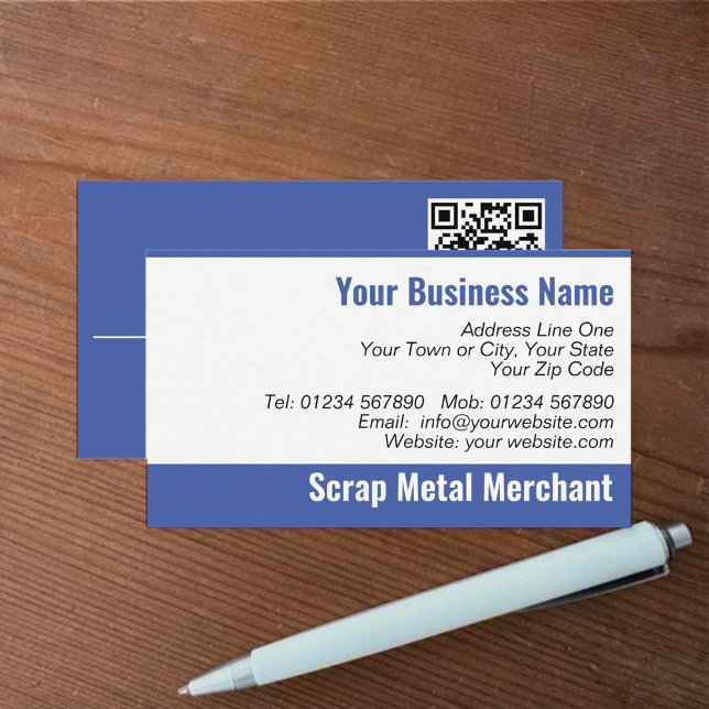 Scrap Metal Merchant QR Code Business Card (Creator Uploaded)