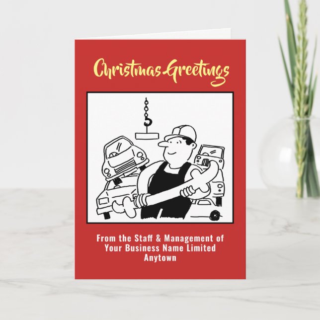 Scrap Metal or Scrapyard Christmas Card (Front)