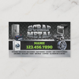 Scrap Metal Pickup English-Spanish Business Card