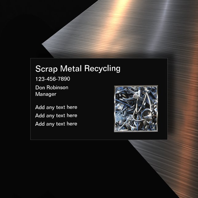 Scrap Metal Recycling Business Cards (Creator Uploaded)