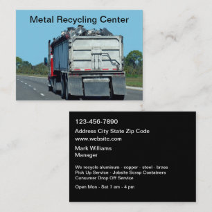 Scrap Metal Recycling Services Business Cards