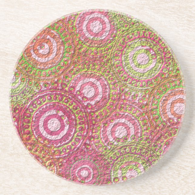 Scrap Paper Effect Coaster (Front)