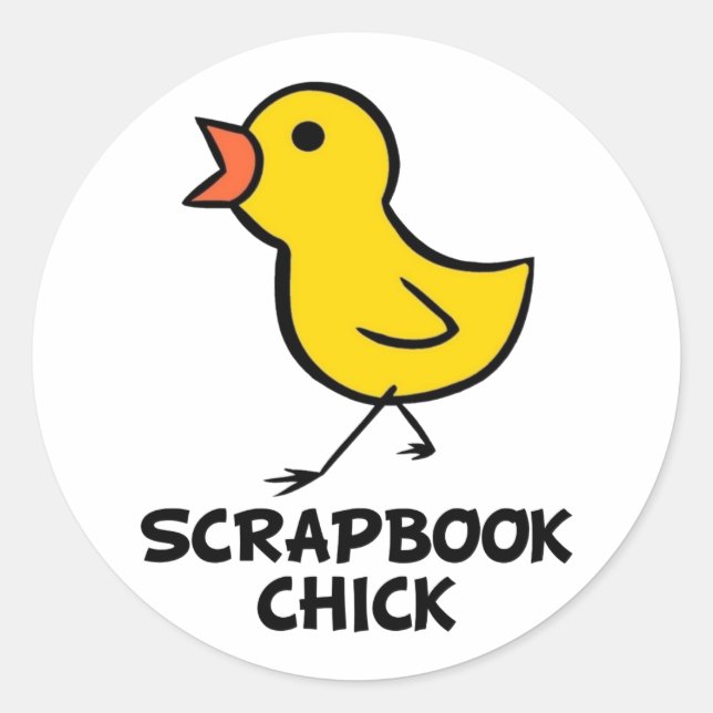 Scrapbook Chick Sticker (Front)