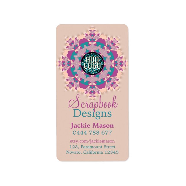 Scrapbook Crafts Pinks Product Address Sticker Lab (Front)