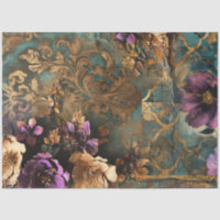 Scrapbook Embossed Damask & Floral Collage