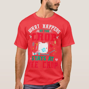 Scrapbook Funny What Happens At The Crop Stays At T-Shirt