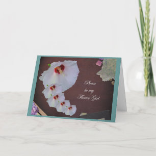 Scrapbook Hibiscus Flower Girl Request Card