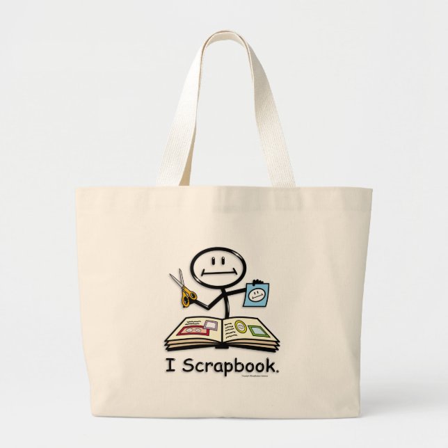 Scrapbook Large Tote Bag (Front)