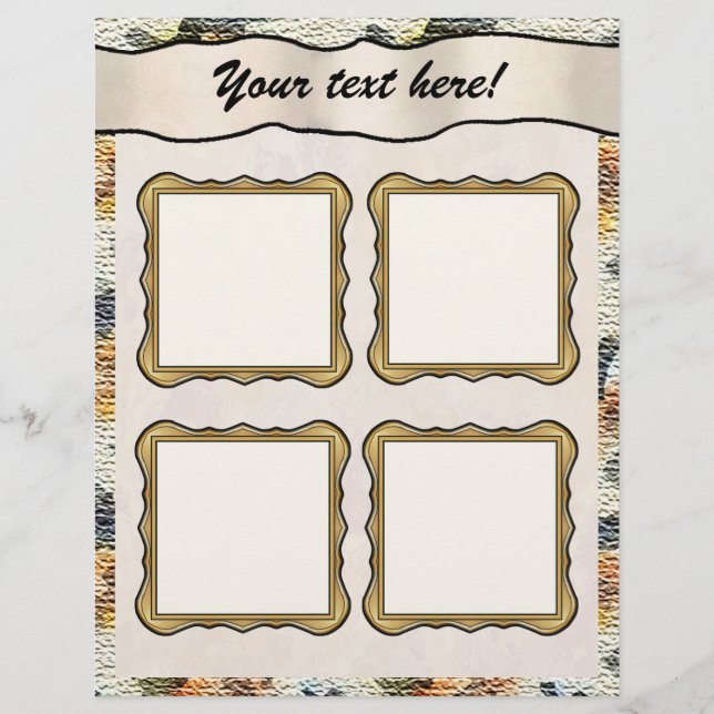 Scrapbook Layout Pages - Burlap (Front)