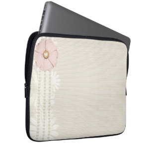 Scrapbook  Paper Beige Laptop Sleeve