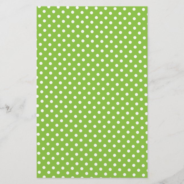 Scrapbook Paper - Green Polkadot (Front)