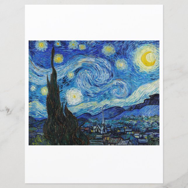 SCRAPBOOK PAPER : VAN GOGH : THE STARRY NIGHT (Front)