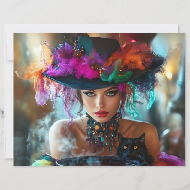 Scrapbook Paper Whimsical Magical Good Witch  (Front)