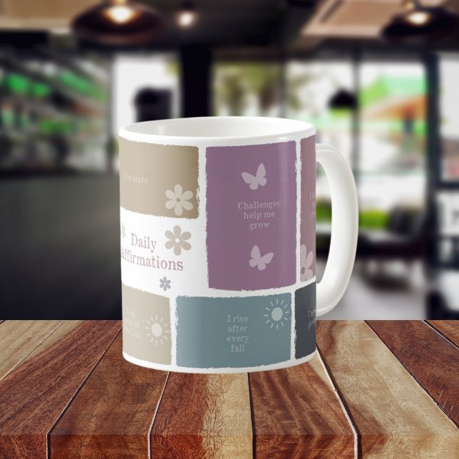 Scrapbook Quote Art, Positive Affirmation Self Coffee Mug (Creator Uploaded)