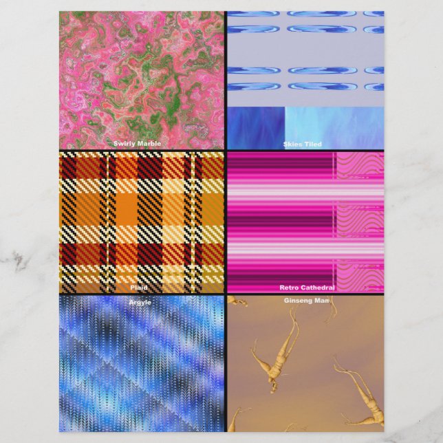 Scrapbook Sampler 2-Sided Scrapbook Paper Page (Front)